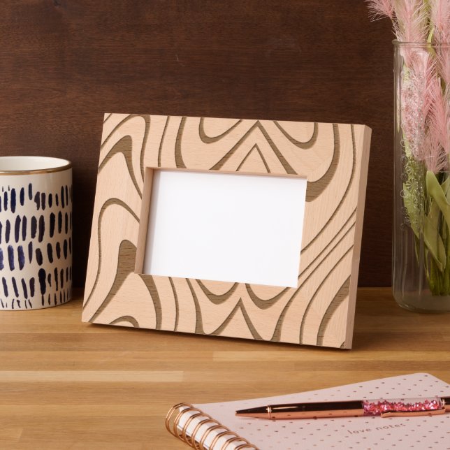 Wavy Cool Modern Funky 4Davey Etched Frames (Left)