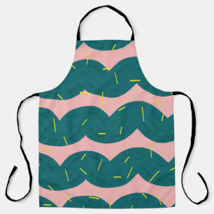 wavy cute cactus pattern background apron