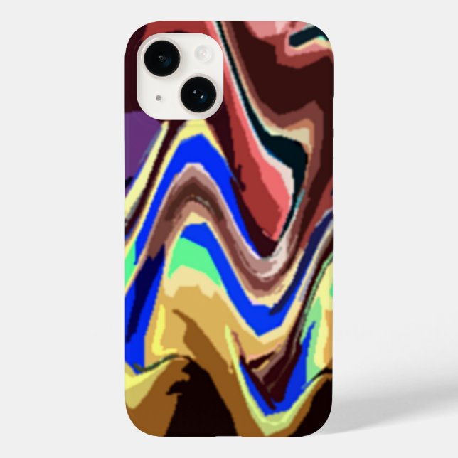 Wavy Fiesta Colours Pattern Case-Mate iPhone Case (Back)
