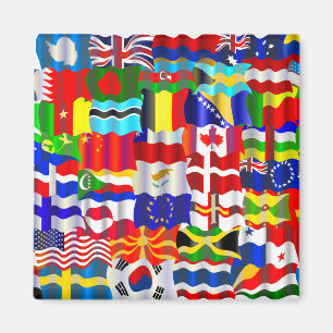 Wavy Flag Wallpaper Magnet