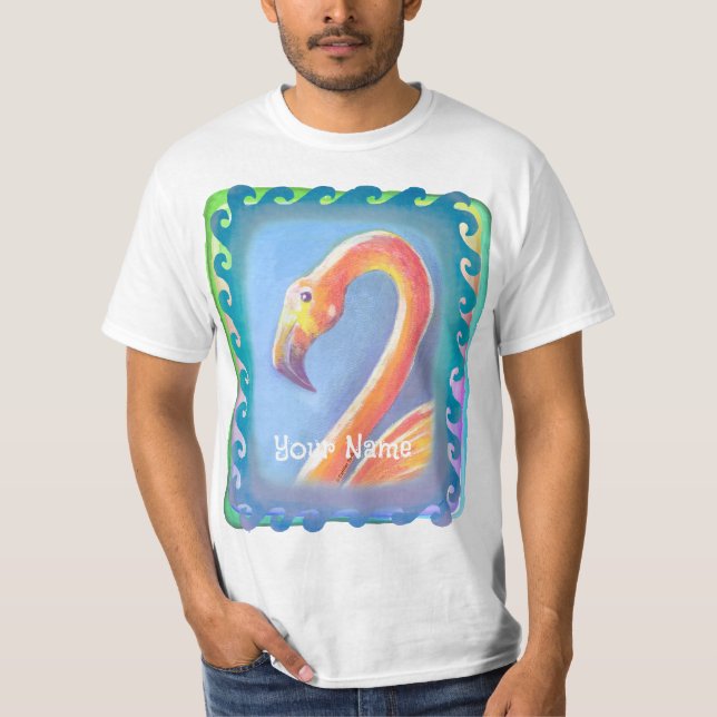 Wavy Flamingo  t-shirt (Front)