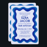 Wavy Frame Modern Custom QR CODE Bar Bat Mitzvah Invitation<br><div class="desc">Perfect card to announce a bat mitzvah, bar mitzvah or other Jewish celebration! Hand made wavy frame for you on the front side! FULLY CUSTOMIZABLE! Click on “Personalise” above to edit the text and add your link to the qr code. Click "edit using design tool" to adjust the fonts, colours...</div>