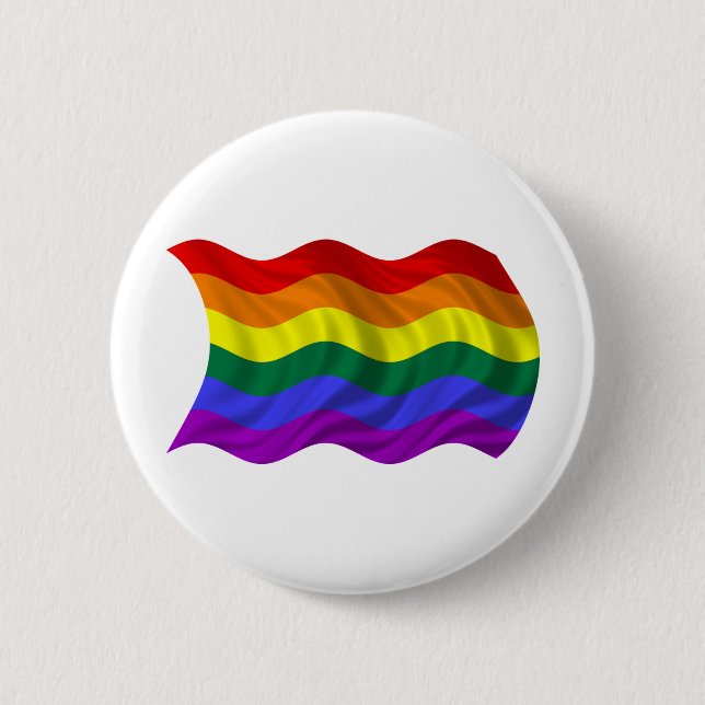 Wavy Freedom Flag 6 Cm Round Badge (Front)