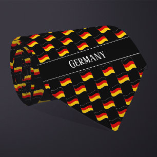 Wavy Germany Flag Pattern Tie