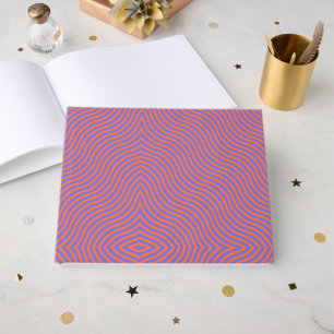 Wavy Graphic Wave Stripes Guest Book – Modern Mini
