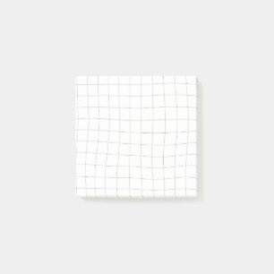 Wavy Grid Sticky Notes - Black and White