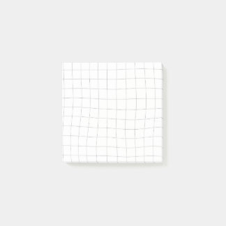 Wavy Grid Sticky Notes - Black and White