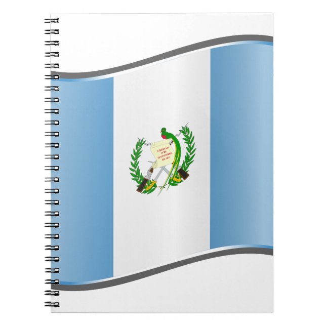Wavy Guatemala Flag Notebook (Front)
