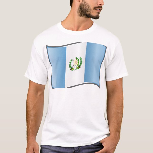 Wavy Guatemala Flag T-Shirt (Front)
