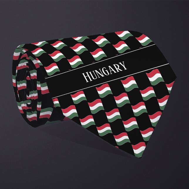 Wavy Hungary Flag Pattern  Tie (Creator Uploaded)