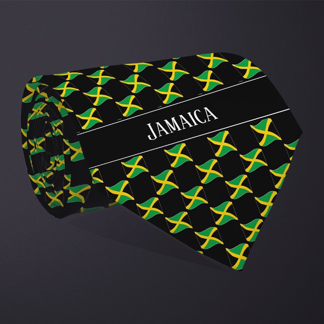 Wavy Jamaica Flag Pattern  Tie (Creator Uploaded)