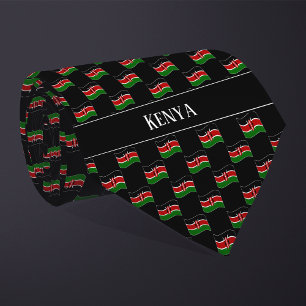 Wavy Kenya Flag Pattern  Tie