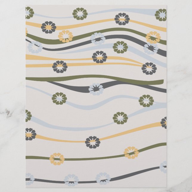 Wavy Line Scrapbook Paper: (Front)