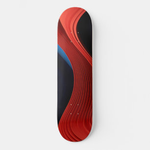 Wavy linear forms in red and blue skateboard