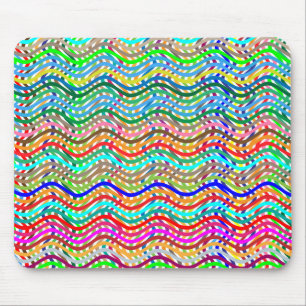 Wavy Lines Background Mouse Pad