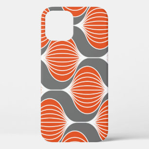 Wavy lines: geometric vintage pattern. iPhone 12 case
