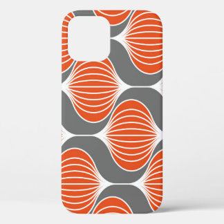Wavy lines: geometric vintage pattern. iPhone 12 case