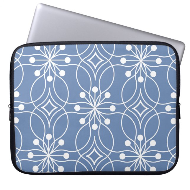 Wavy Lines Geometric Vintage Pattern Laptop Sleeve (Front)