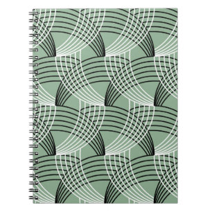 Wavy lines: geometric vintage pattern. notebook