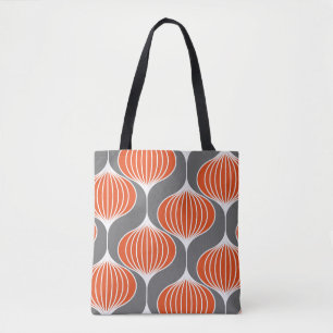 Wavy lines: geometric vintage pattern. tote bag