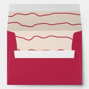 Wavy Lines Magenta Pink Modern Bold Wedding Envelope