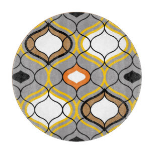 Wavy lines, seamless geometric pattern. cutting board