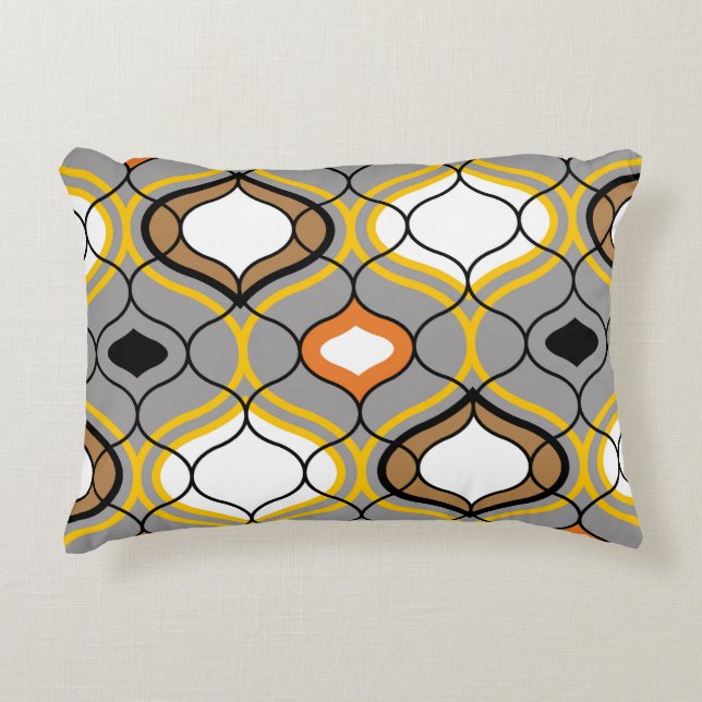 Wavy lines, seamless geometric pattern. decorative cushion (Front)