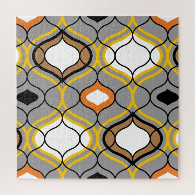 Wavy lines, seamless geometric pattern. jigsaw puzzle (Vertical)