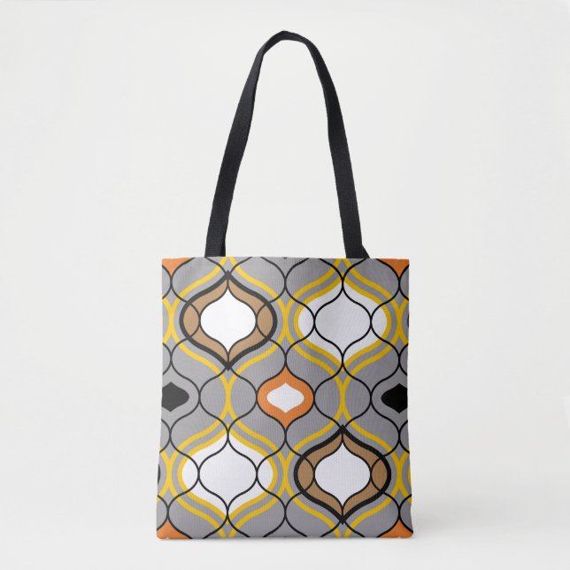 Wavy lines, seamless geometric pattern. tote bag (Front)