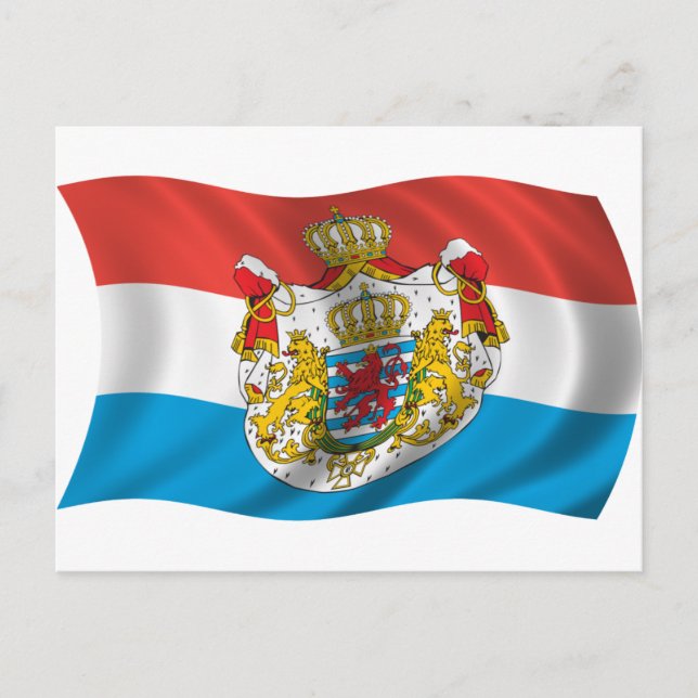 Wavy Luxembourg Flag Postcard (Front)