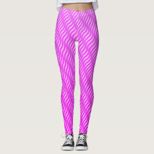 Wavy Magical Purple Maze Lines Seamless Pattern Leggings
