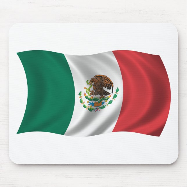 Wavy Mexico Flag Mouse Pad (Front)