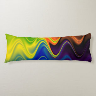 Wavy Multicolor Abstract Body Cushion