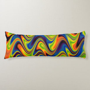 Wavy Multicolor Abstract Body Cushion