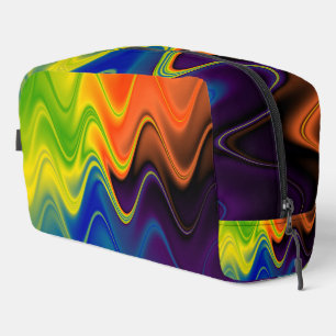 Wavy Multicolor Abstract Dopp Kit