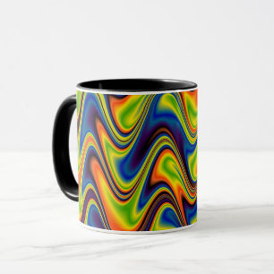 Wavy Multicolor Abstract Mug