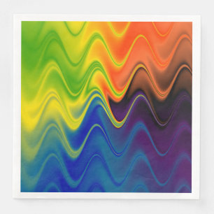 Wavy Multicolor Abstract Napkin