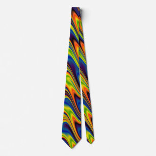 Wavy Multicolor Abstract Tie