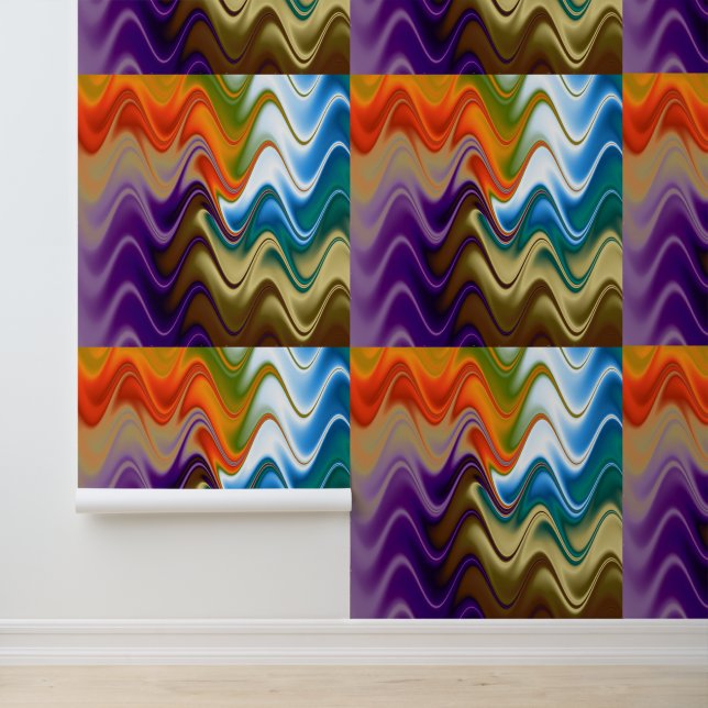 Wavy Multicolor Abstract Wallpaper (Application)