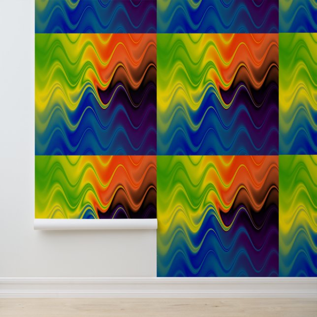 Wavy Multicolor Abstract Wallpaper (Application)