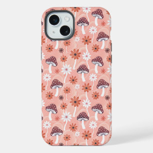 Wavy Mushroom Garden iPhone 15 Plus Case