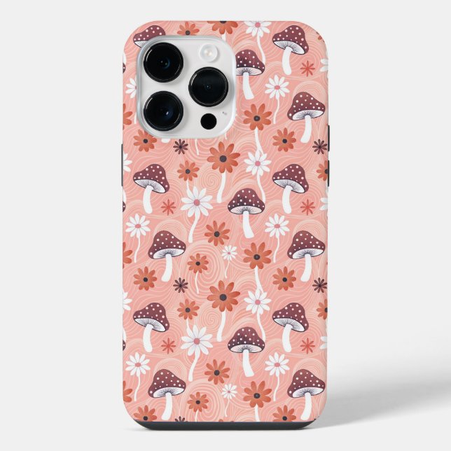 Wavy Mushroom Garden iPhone Case (Back)
