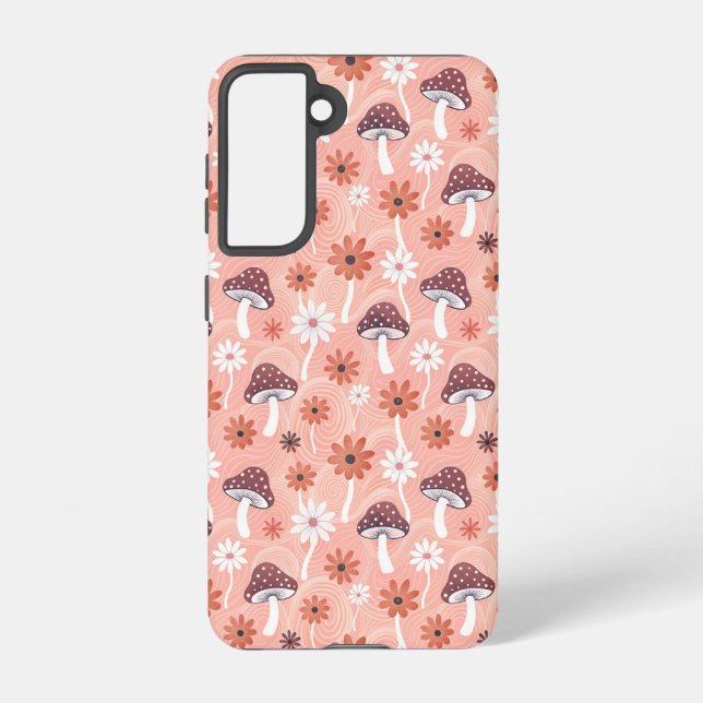 Wavy Mushroom Garden Samsung Galaxy S21 Case (Back)