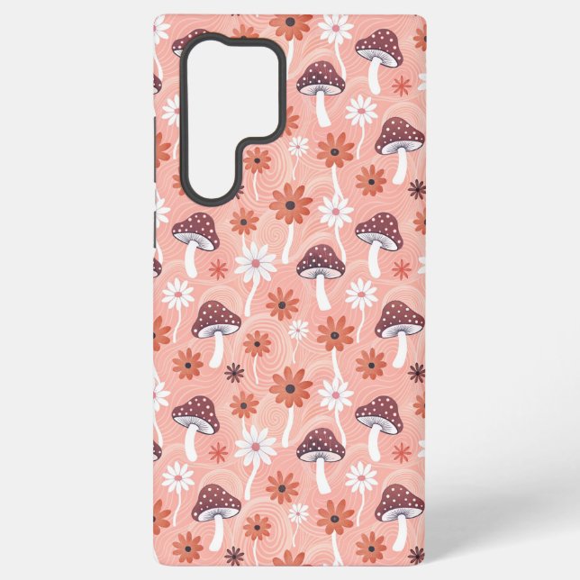 Wavy Mushroom Garden Samsung Galaxy S22 Ultra Case (Back)