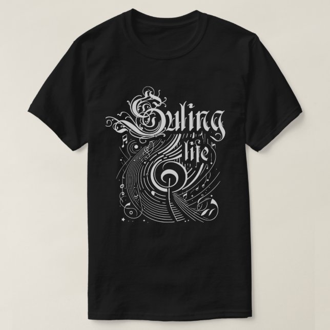 Wavy Music Suling Life T-Shirt (Design Front)