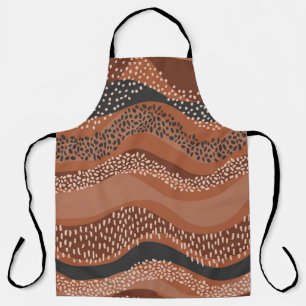 Wavy Natural Geo: Minimalist Seamless. Apron