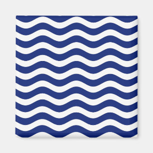 Wavy Navy Stripes decor Magnet