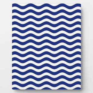 Wavy Navy Stripes decor Plaque