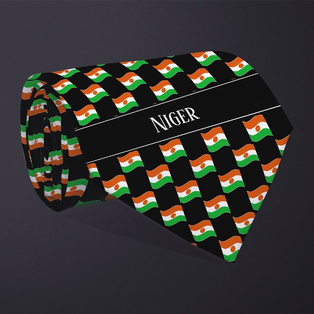 Wavy Niger Flag Pattern  Tie (Creator Uploaded)