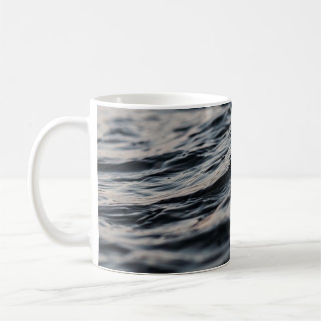 Wavy ocean during daytime coffee mug (Left)